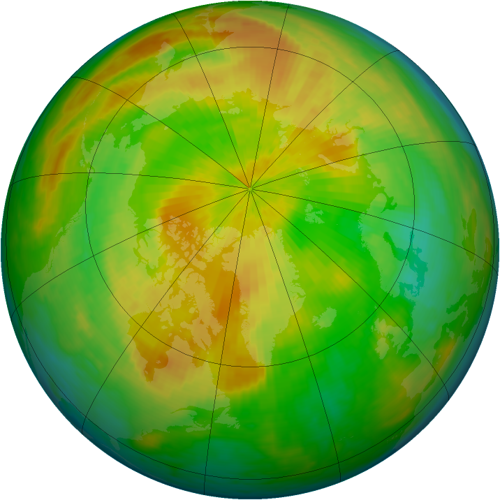 Arctic ozone map for 27 April 1993